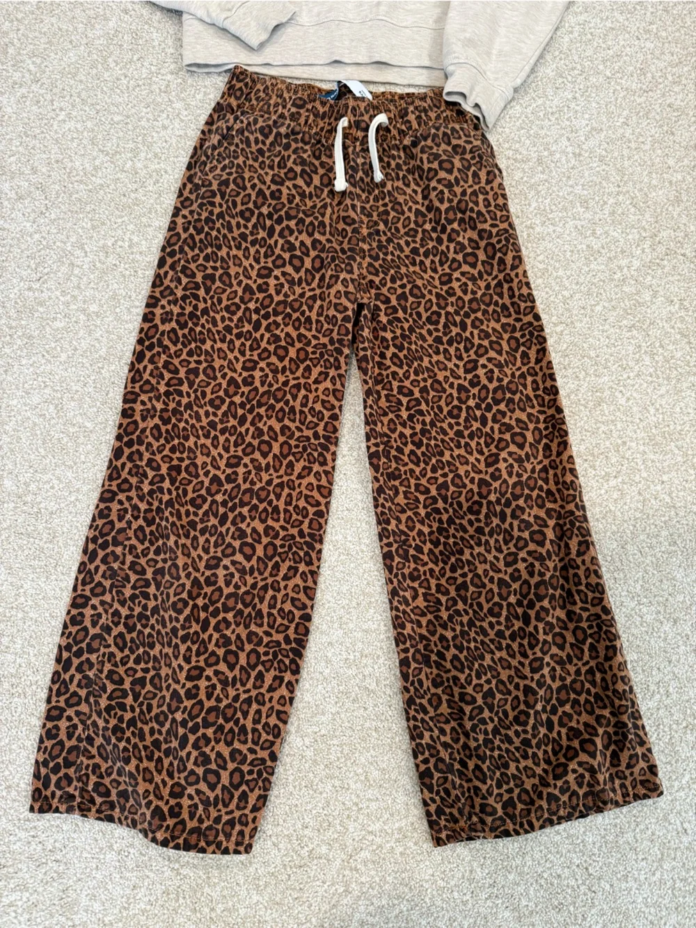 Crew cuts top & Old Navy Leopard Print Pants